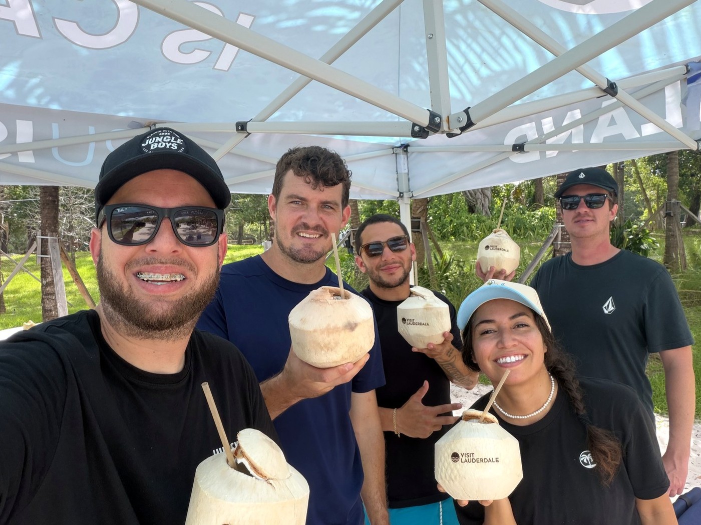 Team at a Fort Lauderdale outdoor event